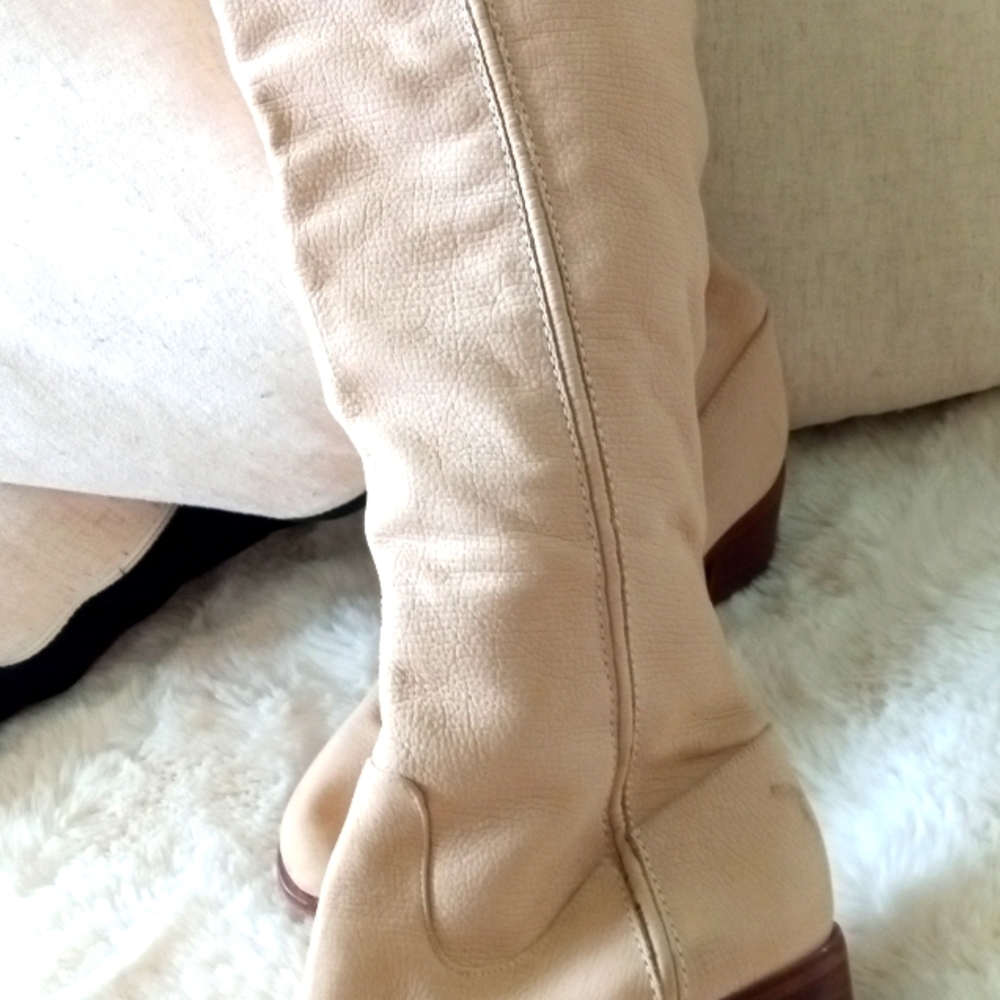 NEW Sam Edelman Cream Over The Knee Women's Boots Size 9